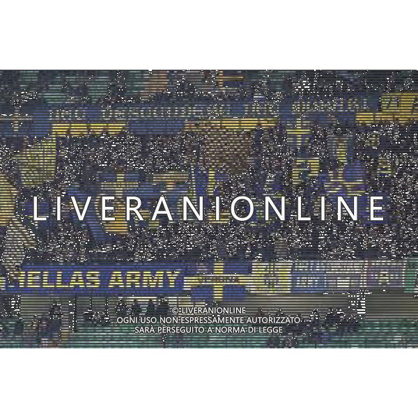 tifosi - Hellas Verona fans show their support during Hellas Verona FC vs SS Lazio, 21° Serie A Enilive 2024-25 game at Marcantonio Bentegodi stadium in Verona (VR), Italy, on January 19, 2025. (Photo by Davide Casentini)- AGENZIA ALDO LIVERANI SAS