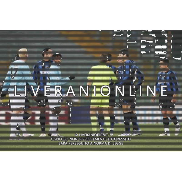 LAZIO- INTER COPPA ITALIA TIM CUP 24/01/2006 NELLA FOTO ESPULSIONE DI PAOLO DI CANIO E BURDISSO FOTO MOSCA/AG ALDO LIVERANI