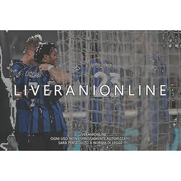TVRG Atalanta vs Sturm Graz nella foto giocatori Atalanta esultanza dopo il gol del 2 a 0 Bergamo 21-01-2025 Gewiss Stadium UEFA Champions League fase a girone unico - 7a giornata foto Roberto Garavaglia/Agenzia Aldo Liverani sas
