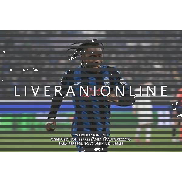 TVRG Atalanta vs Sturm Graz nella foto Ademola Lookman (Atalanta) esultanza dopo il gol del 4 a 0 Bergamo 21-01-2025 Gewiss Stadium UEFA Champions League fase a girone unico - 7a giornata foto Roberto Garavaglia/Agenzia Aldo Liverani sas