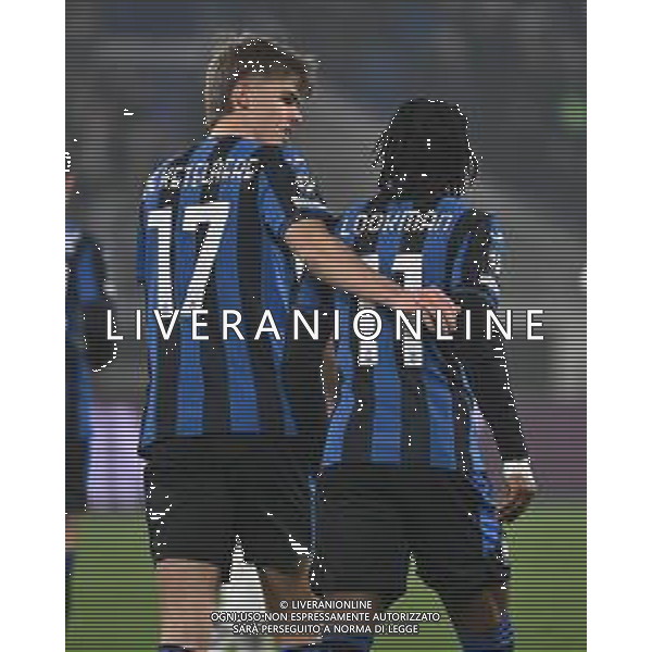 TVRG Atalanta vs Sturm Graz nella foto Davide Zappacosta (Atalanta) SX e Ademola Lookman (Atalanta) DX Bergamo 21-01-2025 Gewiss Stadium UEFA Champions League fase a girone unico - 7a giornata foto Roberto Garavaglia/Agenzia Aldo Liverani sas