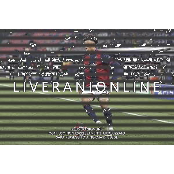 Dan Ndoye of Bologna FC play the ball during Bologna BFC vs Borussia Dortmund, 7° round of Champions League 2024-25, game at Renato Dall\'Ara stadiumo in Bologna (BG), Italy, on January 21, 2025. (Photo by Davide Casentini)- AGENZIA ALDO LIVERANI SAS