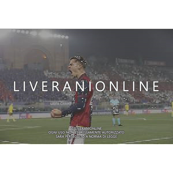 Thijs Dallinga of Bologna FC celebrates after scoring goal during Bologna BFC vs Borussia Dortmund, 7° round of Champions League 2024-25, game at Renato Dall\'Ara stadiumo in Bologna (BG), Italy, on January 21, 2025. (Photo by Davide Casentini)- AGENZIA ALDO LIVERANI SAS
