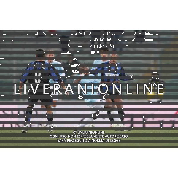 LAZIO- INTER COPPA ITALIA TIM CUP 24/01/2006 NELLA FOTO ADRIANO E MUDINGAIY FOTO MOSCA/AG ALDO LIVERANI