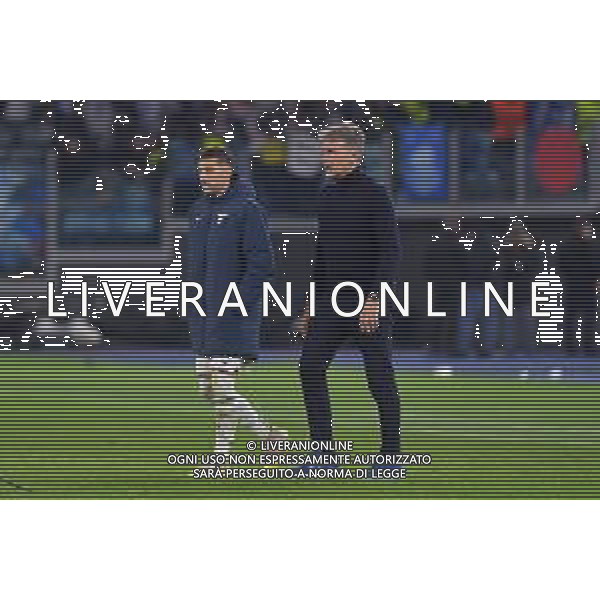 Lazio vs Real Sociedad Europa League - 7 Giornata Stadio Olimpico - Roma 23-01-2025 nella foto Zaccagni e Baroni foto federico gaetano-ag aldo liverani sas