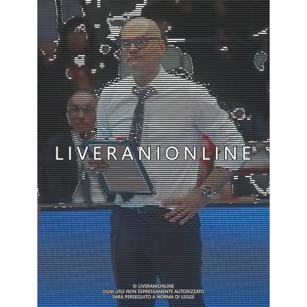 CASALECCHIO DI RENO(BOLOGNA) UNIPOL ARENA PALLAVOLO MASCHILE FINAL FOUR COPPA ITALIA SUPERLEGA SECONDA SEMIFINALE ITAS TRENTINO-CUCINE LUBE CIVITANOVA NELLA FOTO GIAMPAOLO MEDEI ALLENATORE CUCINE LUBE CIVITANOVA FOTO GIANNI SANNA-AG ALDO LIVERANI SAS