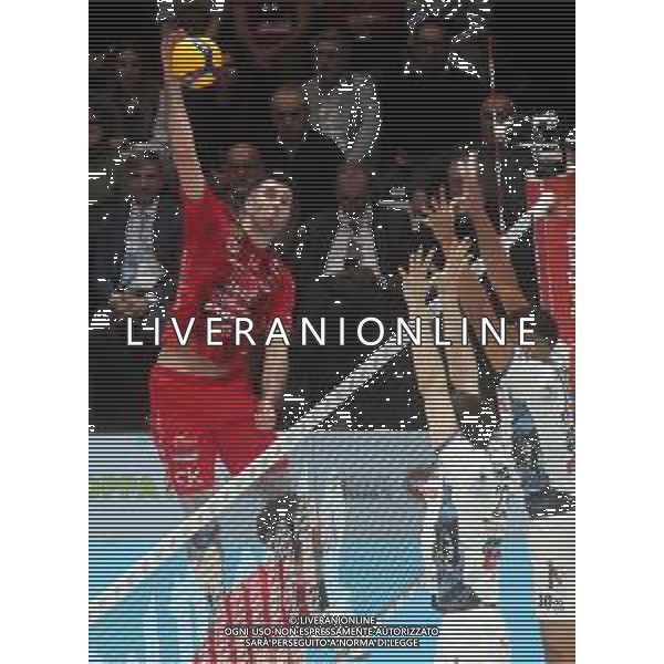 CASALECCHIO DI RENO(BOLOGNA) UNIPOL ARENA PALLAVOLO MASCHILE FINAL FOUR COPPA ITALIA SUPERLEGA SECONDA SEMIFINALE ITAS TRENTINO-CUCINE LUBE CIVITANOVA NELLA FOTO ADIS LAGUMDZIJA CUCINE LUBE CIVITANOVA FOTO GIANNI SANNA-AG ALDO LIVERANI SAS
