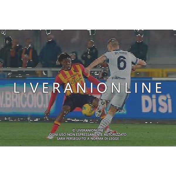 TVEM January 26, 2025 Lecce, Italy - US Lecce vs FC Inter - Italian soccer serie A 2024/25 - Via Del Mare Stadium. In the pic: Patrick Dorgu of US Lecce in action against Stefan de Vrij of FC Inter FOTO EMMANUELE MASTRODONATO-AG ALDO LIVERANI SAS