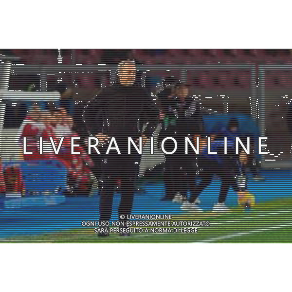 TVEM January 26, 2025 Lecce, Italy - US Lecce vs FC Inter - Italian soccer serie A 2024/25 - Via Del Mare Stadium. In the pic: coach Marco Giampaolo of US Lecce FOTO EMMANUELE MASTRODONATO-AG ALDO LIVERANI SAS