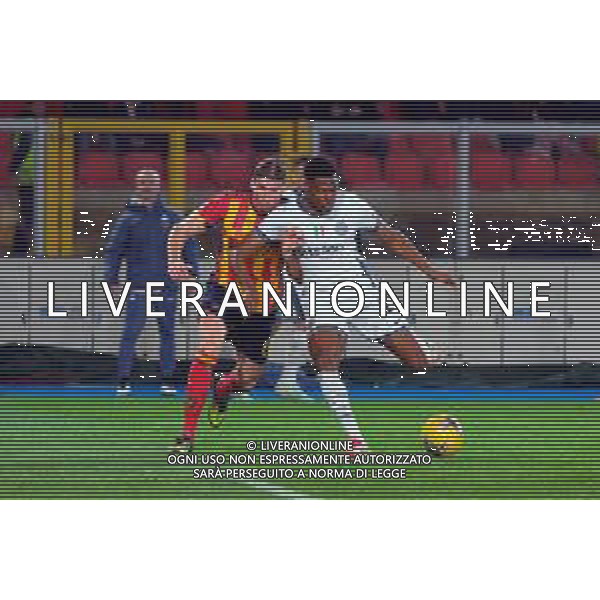 TVEM January 26, 2025 Lecce, Italy - US Lecce vs FC Inter - Italian soccer serie A 2024/25 - Via Del Mare Stadium. In the pic: Denzel Dumfries of FC Inter scores a goal ©TVEM Emmanuele Mastrodonato - AGENZIA ALDO LIVERANI SAS