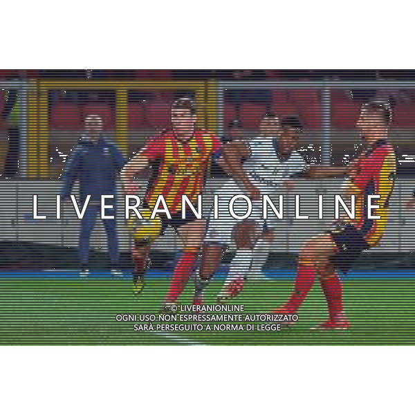 TVEM January 26, 2025 Lecce, Italy - US Lecce vs FC Inter - Italian soccer serie A 2024/25 - Via Del Mare Stadium. In the pic: Denzel Dumfries of FC Inter scores a goal ©TVEM Emmanuele Mastrodonato - AGENZIA ALDO LIVERANI SAS