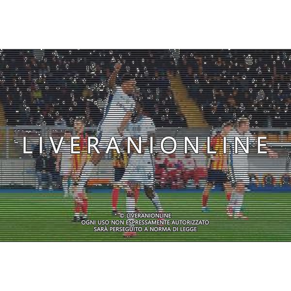 TVEM January 26, 2025 Lecce, Italy - US Lecce vs FC Inter - Italian soccer serie A 2024/25 - Via Del Mare Stadium. In the pic: Denzel Dumfries of FC Inter celebrates after scoring a goal ©TVEM Emmanuele Mastrodonato - AGENZIA ALDO LIVERANI SAS