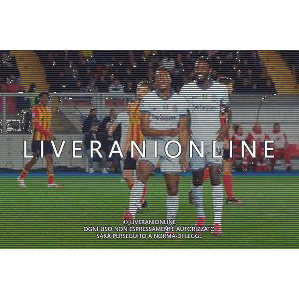TVEM January 26, 2025 Lecce, Italy - US Lecce vs FC Inter - Italian soccer serie A 2024/25 - Via Del Mare Stadium. In the pic: Denzel Dumfries of FC Inter celebrates after scoring a goal ©TVEM Emmanuele Mastrodonato - AGENZIA ALDO LIVERANI SAS
