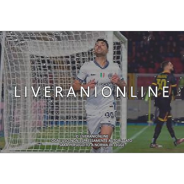 TVEM January 26, 2025 Lecce, Italy - US Lecce vs FC Inter - Italian soccer serie A 2024/25 - Via Del Mare Stadium. In the pic: Mehdi Taremi of FC Inter celebrates after scoring a goal ©TVEM Emmanuele Mastrodonato - AGENZIA ALDO LIVERANI SAS