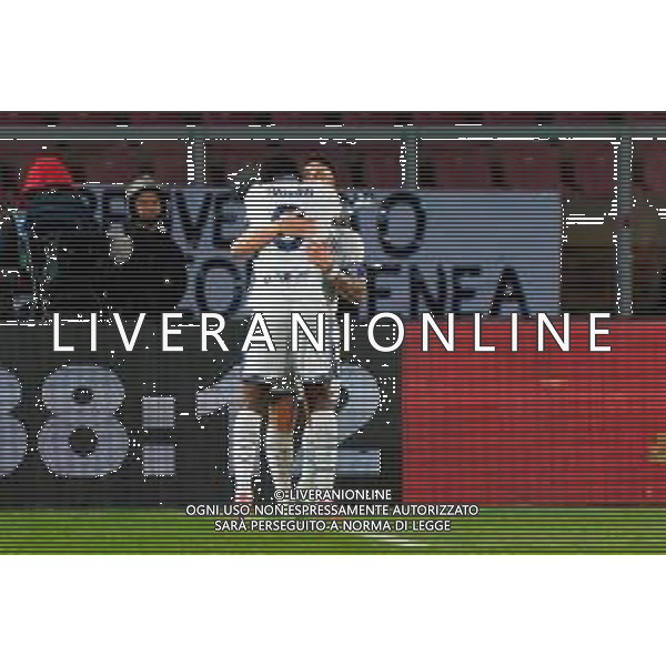 TVEM January 26, 2025 Lecce, Italy - US Lecce vs FC Inter - Italian soccer serie A 2024/25 - Via Del Mare Stadium. In the pic: Lautaro Martinez of FC Inter celebrates after scoring a goal with Marcus Thuram of FC Inter ©TVEM Emmanuele Mastrodonato - AGENZIA ALDO LIVERANI SAS