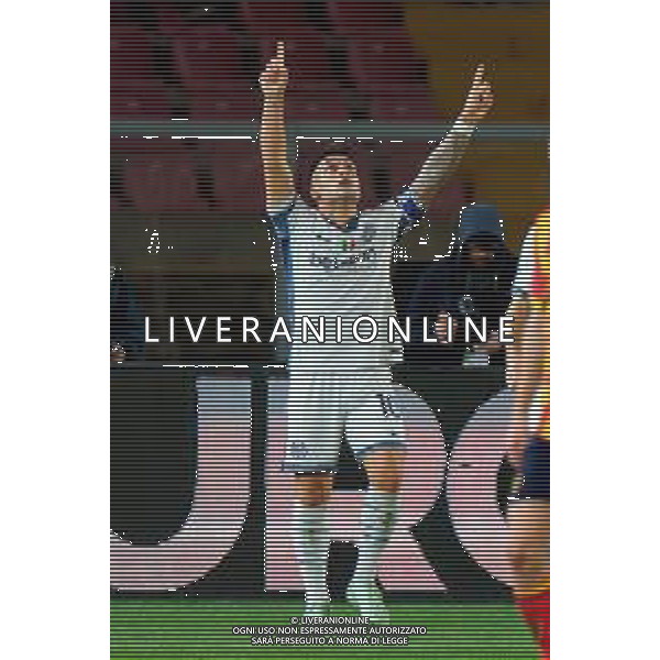 TVEM January 26, 2025 Lecce, Italy - US Lecce vs FC Inter - Italian soccer serie A 2024/25 - Via Del Mare Stadium. In the pic: Lautaro Martinez of FC Inter celebrates after scoring a goal ©TVEM Emmanuele Mastrodonato - AGENZIA ALDO LIVERANI SAS