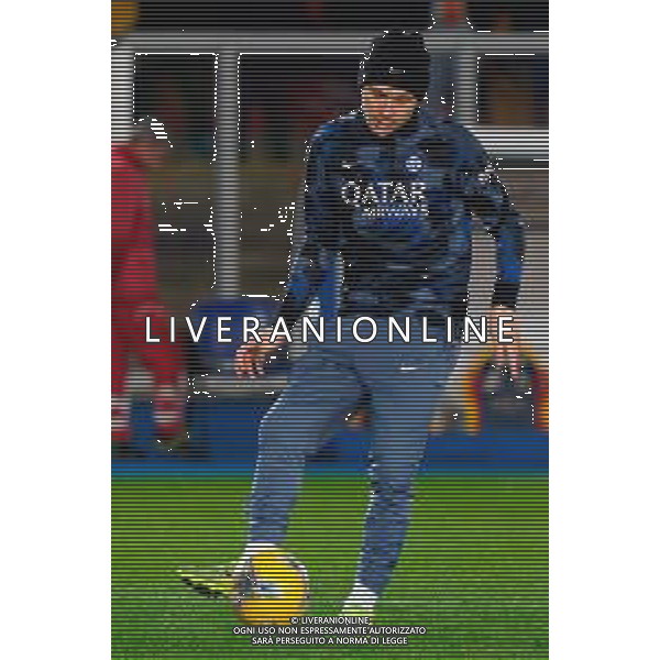 TVEM January 26, 2025 Lecce, Italy - US Lecce vs FC Inter - Italian soccer serie A 2024/25 - Via Del Mare Stadium. In the pic: Nicolò Barella of FC Inter FOTO EMMANUELE MASTRODONATO-AG ALDO LIVERANI SAS