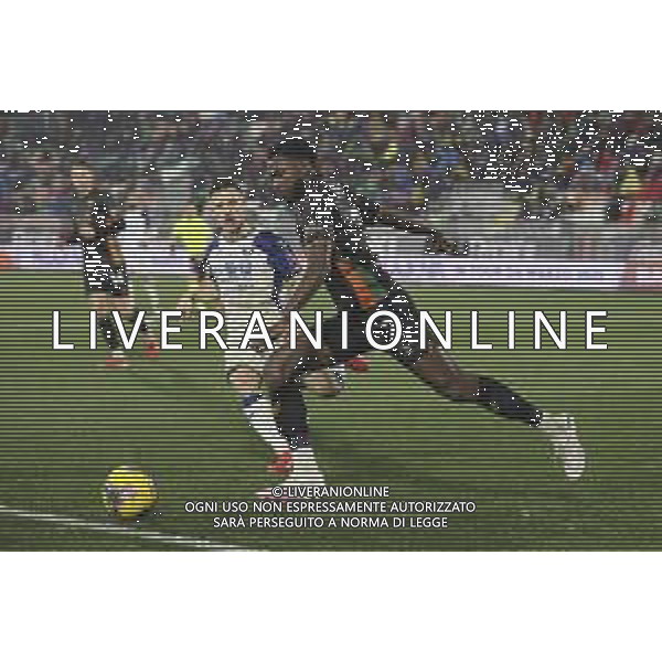 Fali Cande’ of Venezia FC play the ball during Venezia FC vs Hellas Verona FC, 22° Serie A Enilive 2024-25 game at Pier Luigi Penzo stadium in Venezia (VE), Italy, on January 27, 2025. (Photo by Davide Casentini)- AGENZIA ALDO LIVERANI SAS