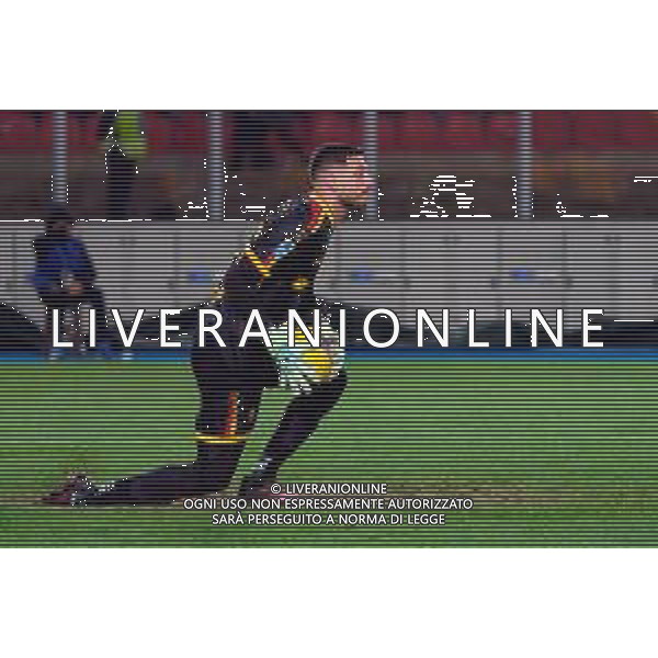 TVEM January 26, 2025 Lecce, Italy - US Lecce vs FC Inter - Italian soccer serie A 2024/25 - Via Del Mare Stadium. In the pic: Wladimiro Falcone of US Lecce FOTO EMMANUELE MASTRODONATO-AG ALDO LIVERANI SAS