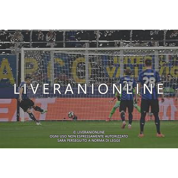 Inter vs Monaco nella foto Lautaro Martinez (Inter) segna il gol dell\'1 a 0 Milano 29-01-2025 Stadio Giuseppe Meazza - San Siro UEFA Champions League fase a girone unico - 8a giornata foto Roberto Garavaglia/Agenzia Aldo Liverani sas