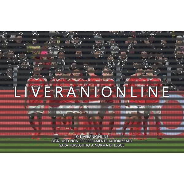 Torino 29.01.2025 Allianz Stadium ©Manuela Viganti/Agenzia Aldo Liverani Juventus vs Benfica Uefa Champions League 2024/2025 8a giornata Nella foto: esultanza benfica dopo il gol di vangelis pavlidis ©Viganti - AGENZIA ALDO LIVERANI SAS