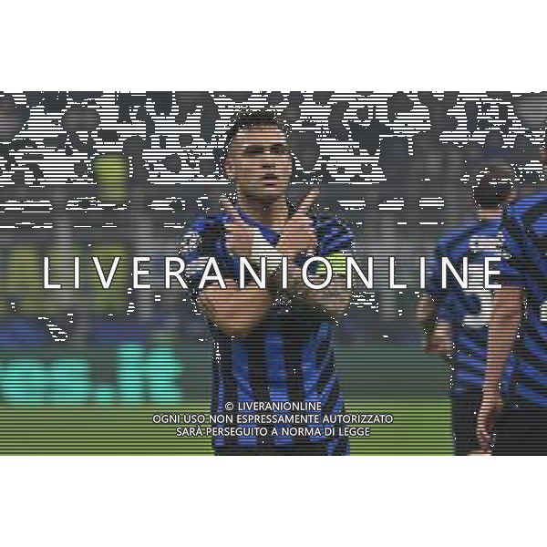 Inter vs Monaco nella foto Lautaro Martinez (Inter) esultanza dopo il gol del 3 a 0 Milano 29-01-2025 Stadio Giuseppe Meazza - San Siro UEFA Champions League fase a girone unico - 8a giornata foto Roberto Garavaglia/Agenzia Aldo Liverani sas