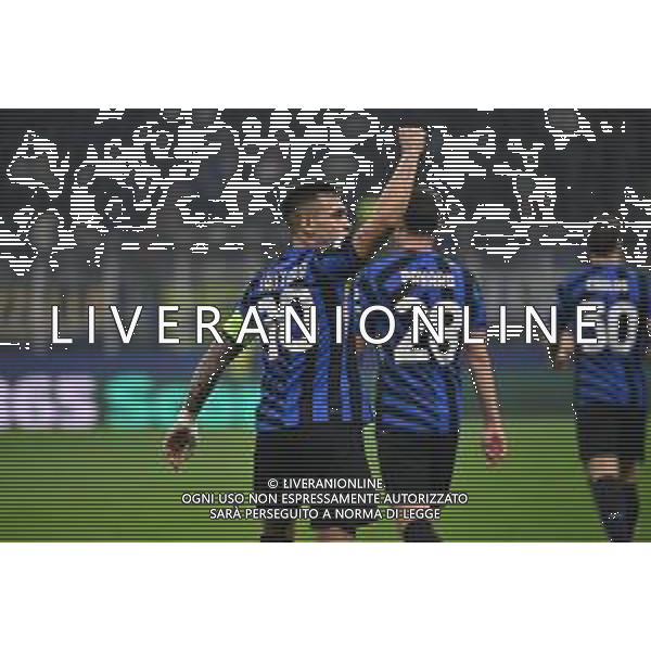 Inter vs Monaco nella foto Lautaro Martinez (Inter) esultanza dopo il gol del 3 a 0 Milano 29-01-2025 Stadio Giuseppe Meazza - San Siro UEFA Champions League fase a girone unico - 8a giornata foto Roberto Garavaglia/Agenzia Aldo Liverani sas