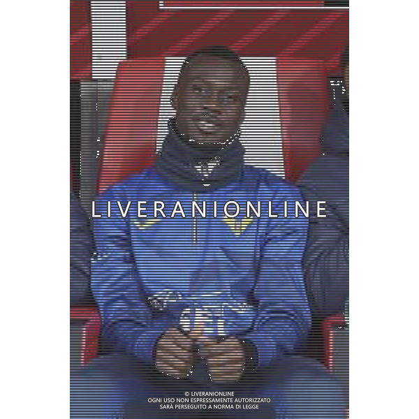 The new player of Hellas Verona, Daniel Oyegoke of Hellas Verona FC during AC Monza vs Hellas Verona FC, 23° Serie A Enilive 2024-25 game at U-Power stadium in Monza (MB), Italy, on February 01, 2025. (Photo by Davide Casentini)- AGENZIA ALDO LIVERANI SAS