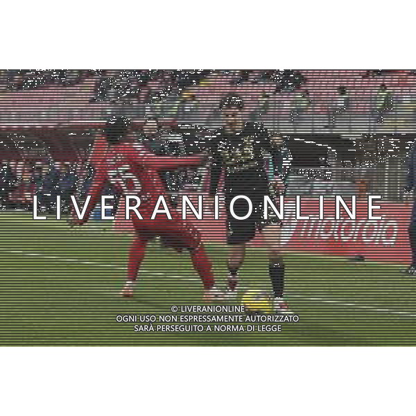 Domagoj Bradaric of Hellas Verona FC battle for the ball with Kevin Martins of AC Monza during AC Monza vs Hellas Verona FC, 23° Serie A Enilive 2024-25 game at U-Power stadium in Monza (MB), Italy, on February 01, 2025. (Photo by Davide Casentini)- AGENZIA ALDO LIVERANI SAS