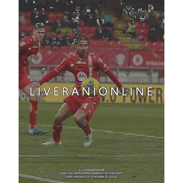Armando Izzo of AC Monza play the ball during AC Monza vs Hellas Verona FC, 23° Serie A Enilive 2024-25 game at U-Power stadium in Monza (MB), Italy, on February 01, 2025. (Photo by Davide Casentini)- AGENZIA ALDO LIVERANI SAS