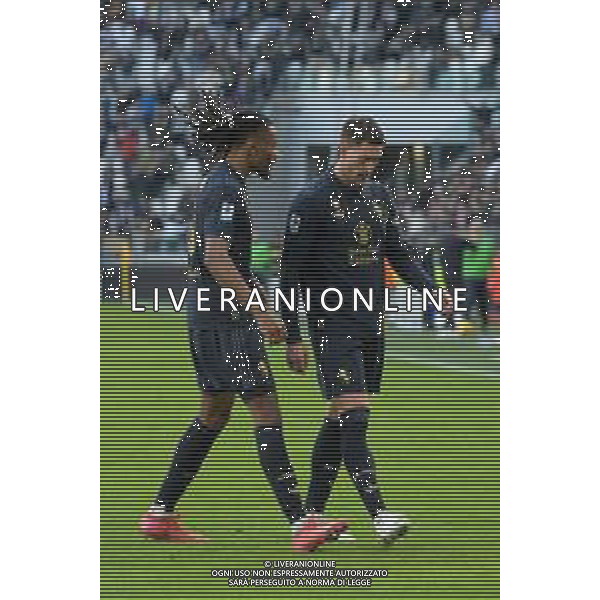 Torino 02.02.2025 Allianz Stadium @Manuela Viganti /Ag. Aldo Liverani sas Juventus vs Empoli Campionato Calcio Serie A Enilive 2024/2025 23a giornata Nella foto: esultanza dusan vlahovic e khephren thuram dopo il gol