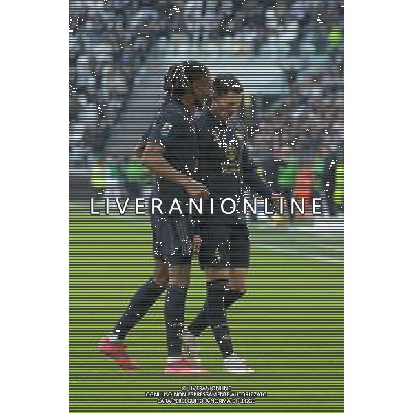 Torino 02.02.2025 Allianz Stadium @Manuela Viganti /Ag. Aldo Liverani sas Juventus vs Empoli Campionato Calcio Serie A Enilive 2024/2025 23a giornata Nella foto: esultanza dusan vlahovic e khphren thuram dopo il gol