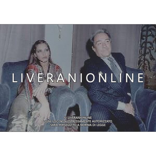 DIAP-RETROSPETTIVA ORNELLA MUTI ATTRICE NELLA FOTO ORNELLA MUTI CON UGO TOGNAZZI A MILANO NELL\'ANNO 1974 A TERRAZZA MARTINI AG ALDO LIVERANI SAS