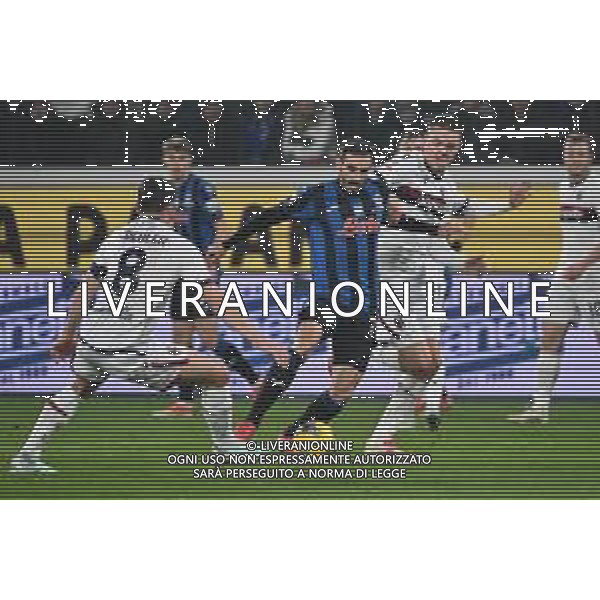 TVRG Atalanta vs Bologna nella foto Davide Zappacosta (Atalanta) e Emil Holm (Bologna) Bergamo 04-02-2025 Gewiss Stadium Coppa Italia Frecciarossa - quarti di finale foto Roberto Garavaglia/Agenzia Aldo Liverani sas
