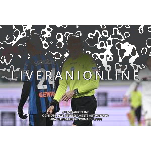 TVRG Atalanta vs Bologna nella foto l\'arbitro Livio Marinelli di Tivoli (Roma) Bergamo 04-02-2025 Gewiss Stadium Coppa Italia Frecciarossa - quarti di finale foto Roberto Garavaglia/Agenzia Aldo Liverani sas