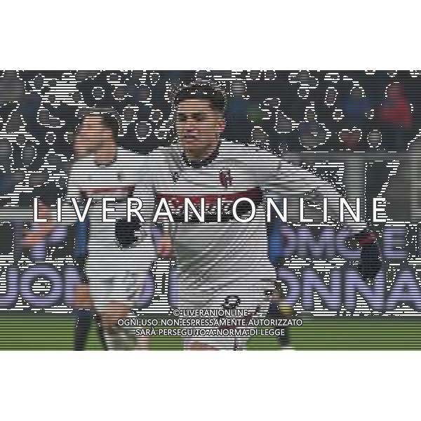 TVRG Atalanta vs Bologna nella foto Santiago Castro (Bologna) esultanza dopo il gol dell\'1 a 0 Bergamo 04-02-2025 Gewiss Stadium Coppa Italia Frecciarossa - quarti di finale foto Roberto Garavaglia/Agenzia Aldo Liverani sas