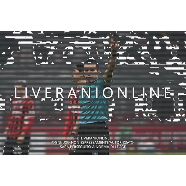 Milan vs Roma nella foto l\'arbitro Marco Piccinini di Forlì Milano 05-02-2025 Stadio Giuseppe Meazza - San Siro Coppa Italia Frecciarossa - quarti di finale foto Roberto Garavaglia/Agenzia Aldo Liverani sas- AGENZIA ALDO LIVERANI SAS