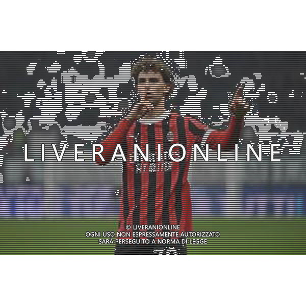 Milan vs Roma nella foto Joao Felix Sequeira (Milan) esultanza dopo il gol del 3 a 1 Milano 05-02-2025 Stadio Giuseppe Meazza - San Siro Coppa Italia Frecciarossa - quarti di finale foto Roberto Garavaglia/Agenzia Aldo Liverani sas- AGENZIA ALDO LIVERANI SAS