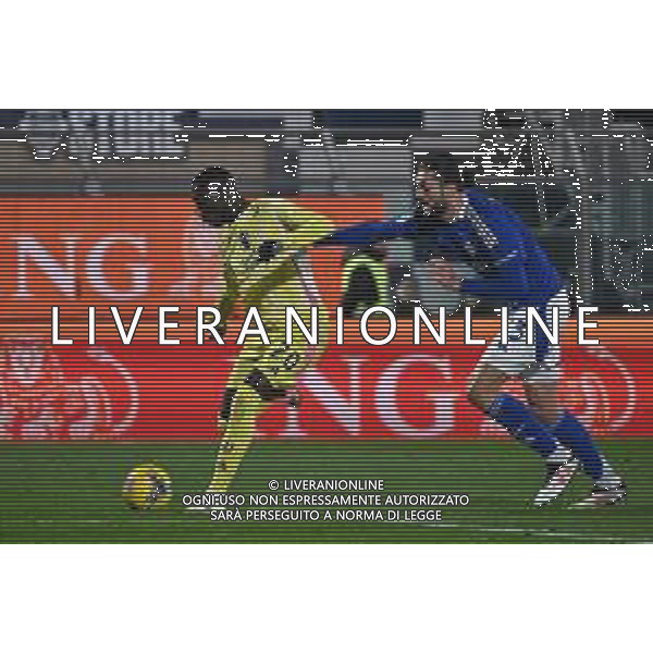 Como vs Juventus nella foto Randal Kolo Muani (Juventus) segna il gol dell\'1 a 0 Como 07-02-2025 Stadio Giuseppe Sinigaglia Campionato Serie A Enilive - 24a giornata foto Roberto Garavaglia/Agenzia Aldo Liverani sas