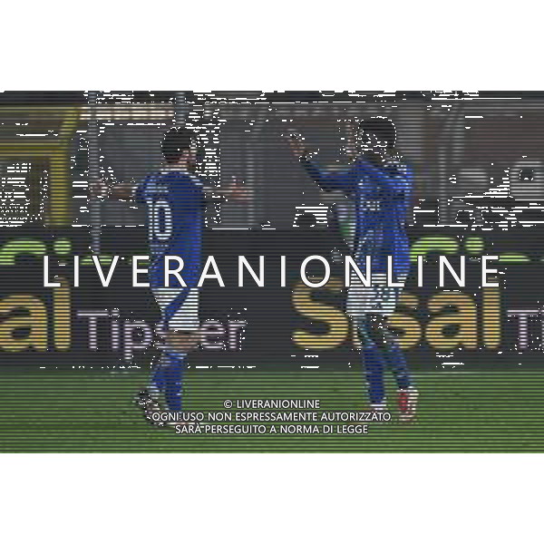 Como vs Juventus nella foto Patrick Cutrone (Como) e Assane Diao (Como) esultanza dopo il gol dell\'1 a 1 Como 07-02-2025 Stadio Giuseppe Sinigaglia Campionato Serie A Enilive - 24a giornata foto Roberto Garavaglia/Agenzia Aldo Liverani sas