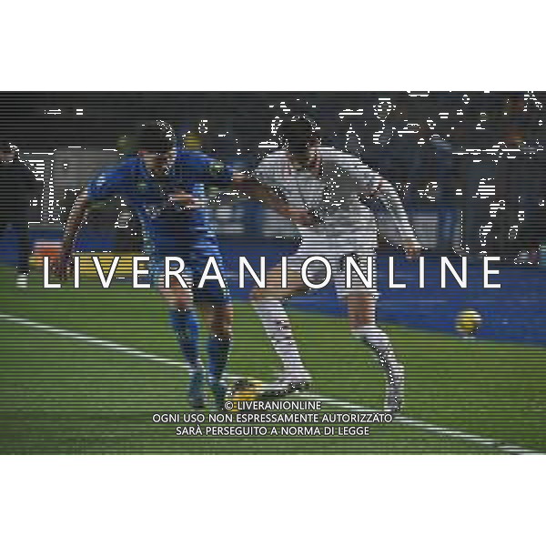 Empoli vs Milan nella foto Liberato Cacace (Empoli) e Joao Felix Sequeira (Milan) Empoli (FI) 08-02-2025 Stadio Carlo Castellani Campionato Serie A Enilive - 24a giornata foto Roberto Garavaglia/Agenzia Aldo Liverani sas