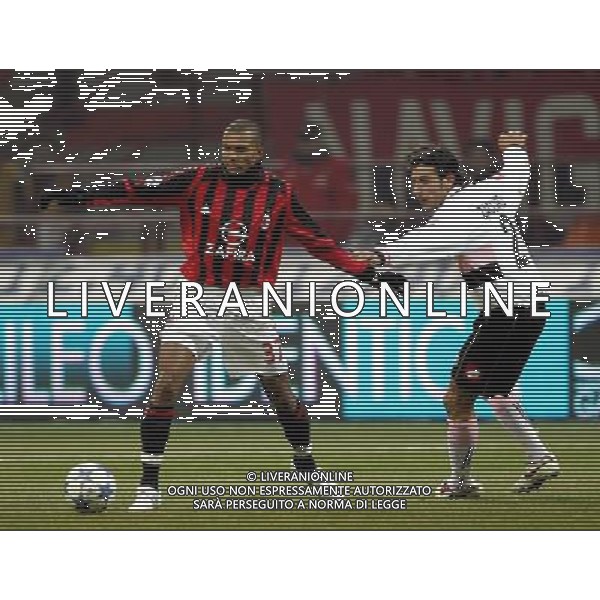 Milano 25/01/2006 coppa italia TIM 2005/06 milan-palermo 1:0 nella foto amoroso e zaccardo ph marco luzzani/ag aldo liverani s.a.s.