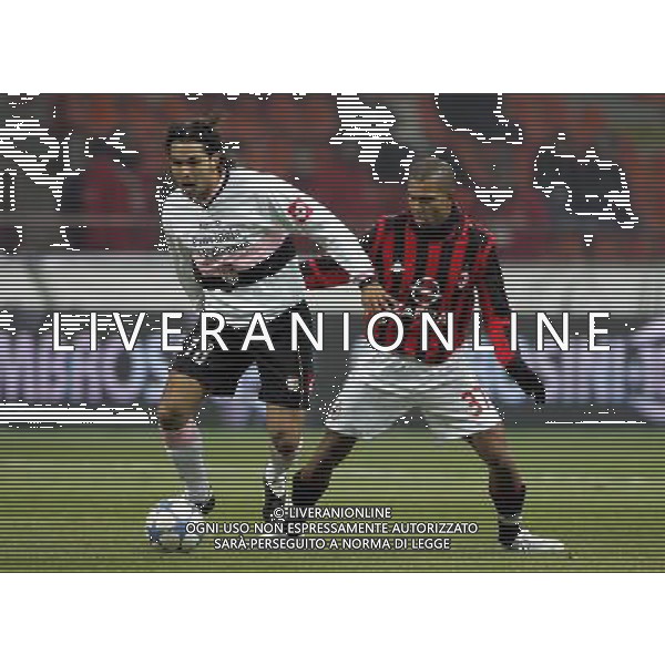 Milano 25/01/2006 coppa italia TIM 2005/06 milan-palermo 1:0 nella foto amoroso e santana ph marco luzzani/ag aldo liverani s.a.s.