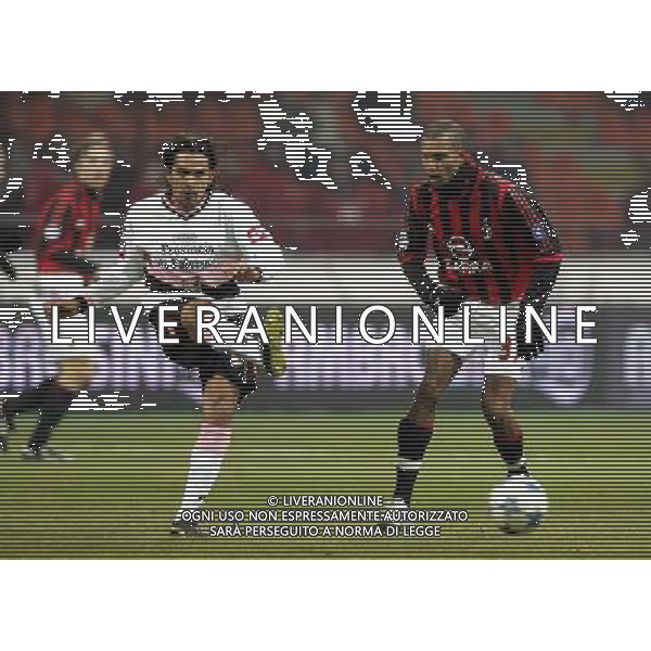 Milano 25/01/2006 coppa italia TIM 2005/06 milan-palermo 1:0 nella foto amoroso e santana ph marco luzzani/ag aldo liverani s.a.s.