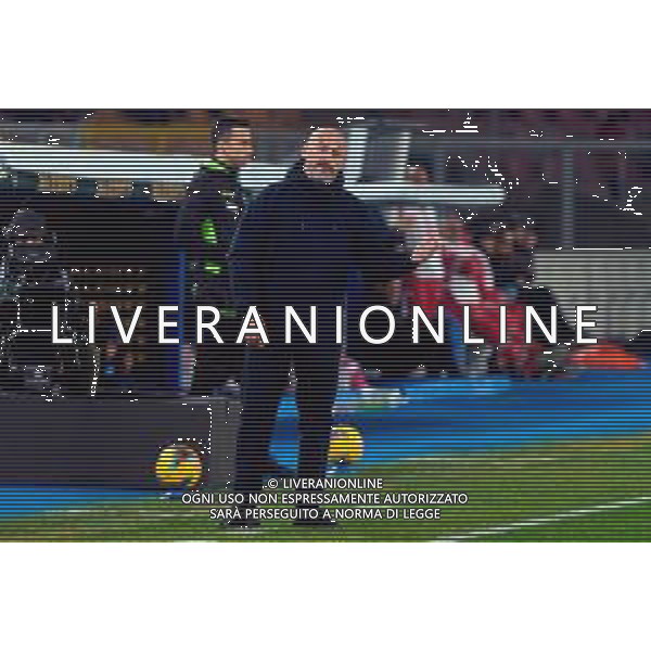 TVEM February 09, 2025 Lecce, Italy - US Lecce vs Bologna FC - Italian soccer serie A 2024/25 - Via Del Mare Stadium. In the pic: coach Vincenzo Italiano of Bologna FC foto emmanuele mastrodonato-ag aldo liverani sas
