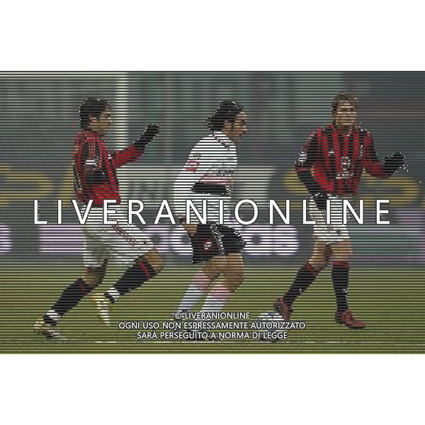 Milano 25/01/2006 coppa italia TIM 2005/06 milan-palermo 1:0 nella foto barone, rui costa e vogel ph marco luzzani/ag aldo liverani s.a.s.
