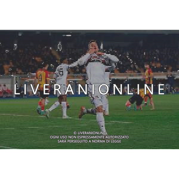 TVEM February 09, 2025 Lecce, Italy - US Lecce vs Bologna FC - Italian soccer serie A 2024/25 - Via Del Mare Stadium. In the pic: Thijs Dallinga of Bologna FC celebrates after scoring a goal that was after disallowed FOTO EMMANUELE MASTRODONATO-AG ALDO LIVERANI SAS