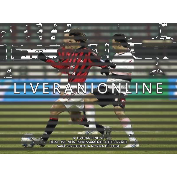 Milano 25/01/2006 coppa italia TIM 2005/06 milan-palermo 1:0 nella foto pirlo e di michele ph marco luzzani/ag aldo liverani s.a.s.