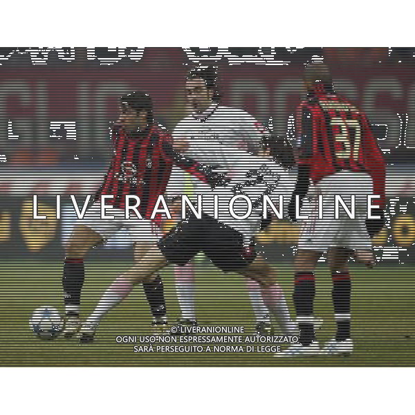 Milano 25/01/2006 coppa italia TIM 2005/06 milan-palermo 1:0 nella foto biava, rui costa, barone e amoroso ph marco luzzani/ag aldo liverani s.a.s.