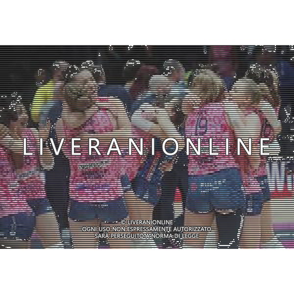 CASALECCHIO DI RENO(BOLOGNA) 09 02 2025 FINALI COPPA ITALIA FEMMINILE PALLAVOLO FRECCIAROSSA FINALE PROSECCO DOC IMOCO CONEGLIANO-NUMIA VERO VOLLEY MILANO 3-0 NELLA FOTO IMOCO CONEGLIANO FESTEGGIA LA VITTORIA DOPO LA PARTITA FOTO GIANNI SANNA-AG ALDO LIVERANI SAS